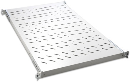 Polc 4 ponton rögzíthető 1000 mm mély 19" rack szekrényhez, teherbírás 50Kg Univerzális RAL7035 szürke